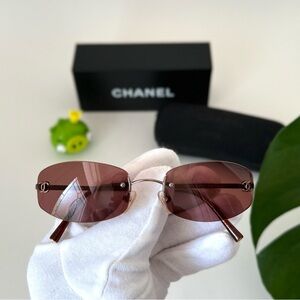 Chanel vtg rimless sunglasses